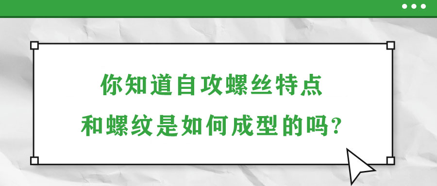 你知道盘头尖尾自攻螺丝特点和螺纹是如何成型的吗?