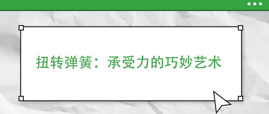 扭转弹簧：承受力的巧妙艺术